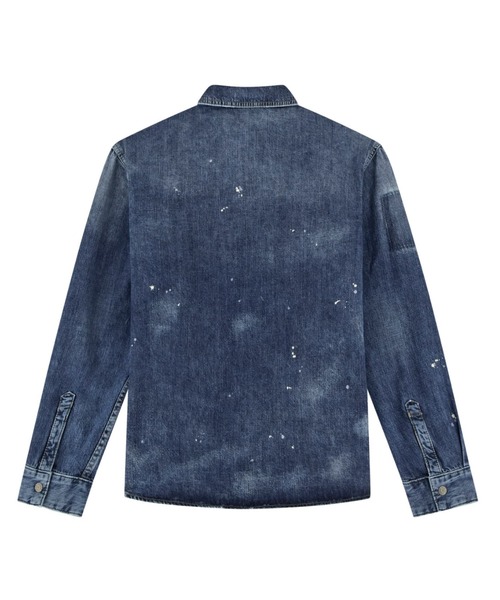 【インディゴブルー(GOHS)】GUESS Originals デニムジャケット (M)Oversized Shirt GUESS（ゲス） デニムジャケット gジャン GUESS Originals Oversized