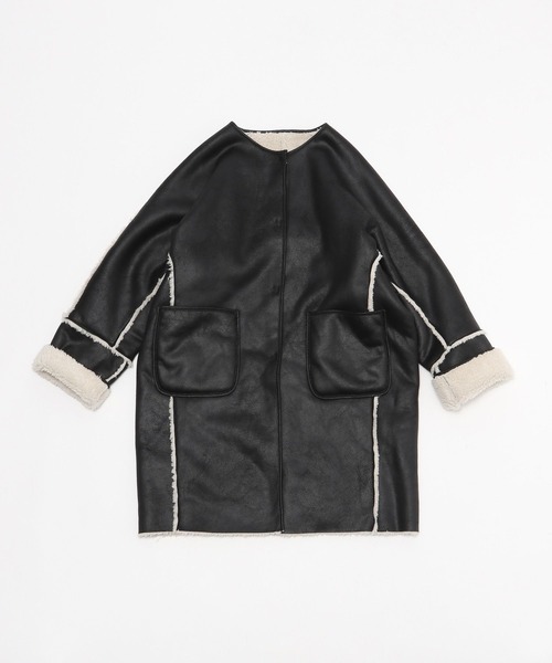 niko and…（ニコアンド） ムートンコート ボアコート リバーシブル