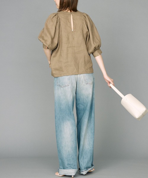 「BABYLONE」 半袖ブラウス フリー オフホワイト レディース_画像2