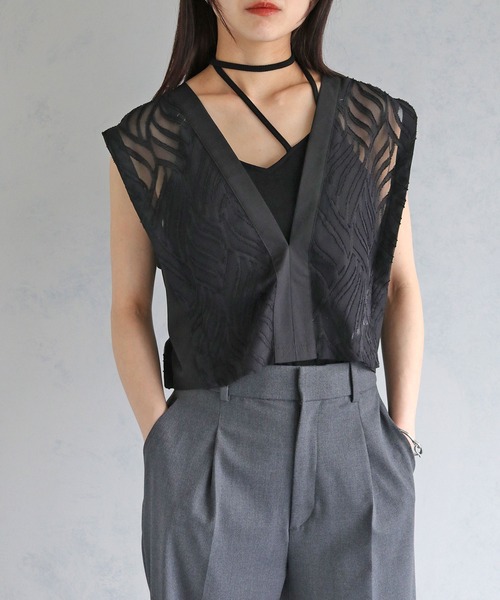 「cheriella」 ベスト M アイボリー レディース_画像7