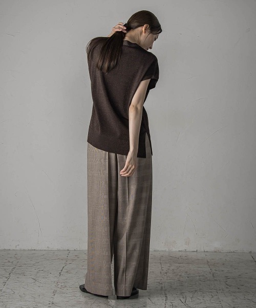 la.f（ラ・エフ） パンツ グレンチェックパンツ「洗濯機で洗える