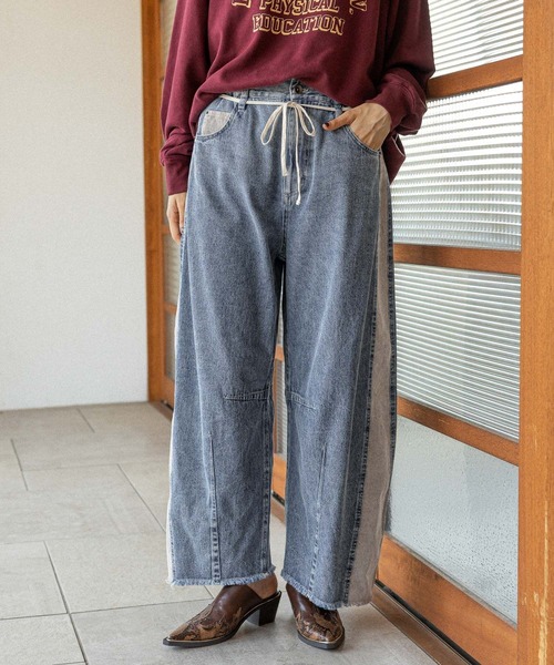 niko and イージーバレルデニムパンツ③ niko and（ニコアンド）の「【NKJ 2024AW】EASY BARREL DENIM