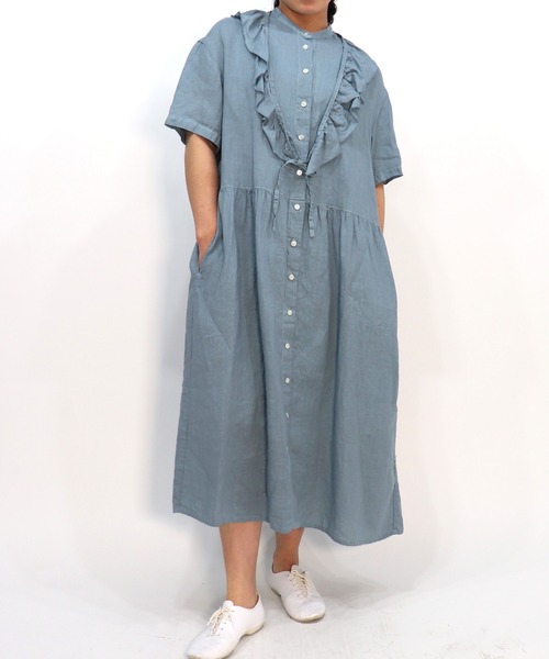 「haupia」 半袖ワンピース MEDIUM ピンク レディース_画像2