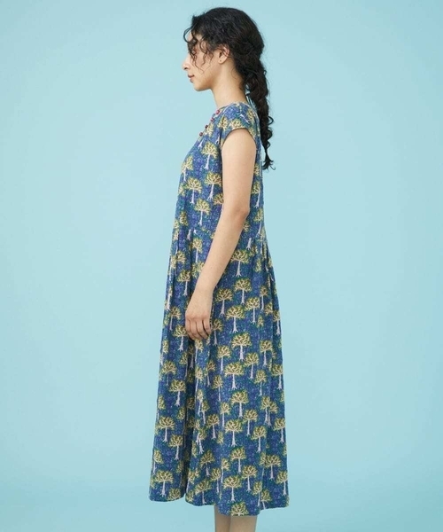 「Jocomomola」 半袖ワンピース 40 グリーン レディース_画像3