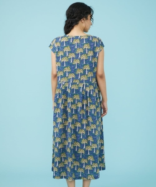 「Jocomomola」 半袖ワンピース 40 グリーン レディース_画像4