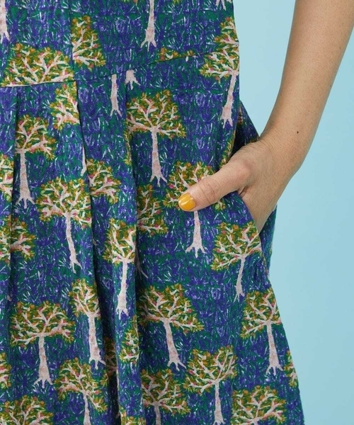 「Jocomomola」 半袖ワンピース 40 グリーン レディース_画像8