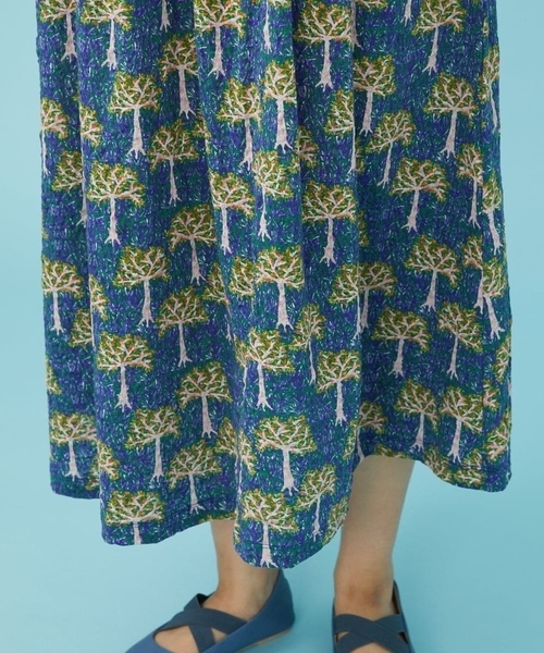 「Jocomomola」 半袖ワンピース 40 グリーン レディース_画像9