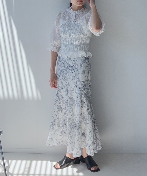 「AS KNOW AS plus」 半袖ブラウス FREE オフホワイト レディース_画像7