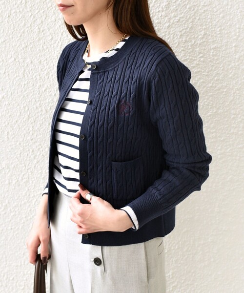 【未使用】NEW COLORFUL BASICS 4 NAVY size 2 SHIPS Colors（シップスカラーズ） カーディガン SHIPS Colors