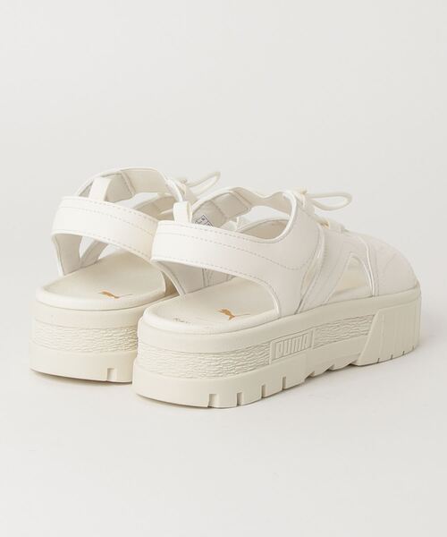 「PUMA」 フラットサンダル 24.0cm オフホワイト レディース_画像2