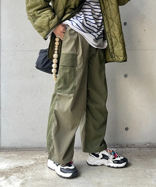 CPCM（シーピーシーエム） カーゴパンツ FREE オリーブ メンズ