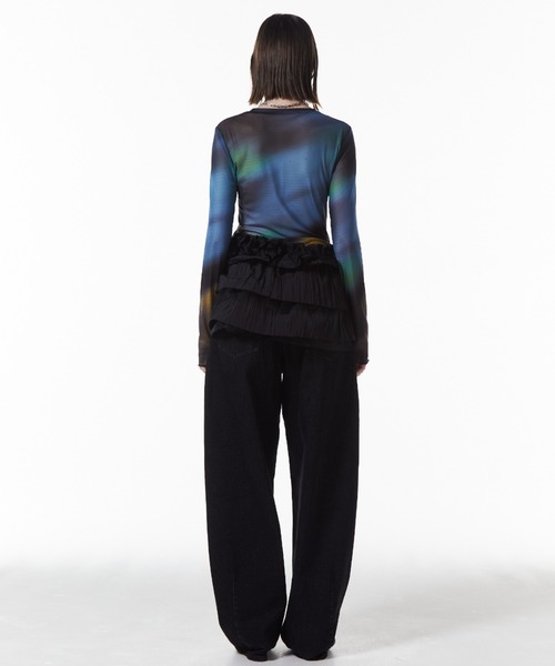 JOSE MOON（ジョゼムーン） tシャツ SHEER PATERN TOP/シアーパターン