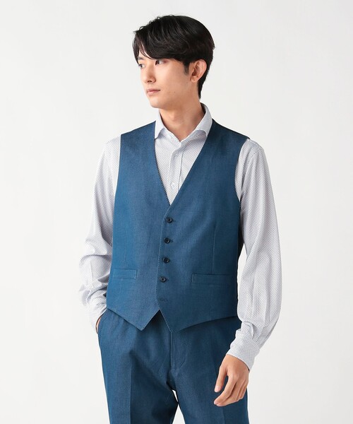 BEAMS HEART 　ストレッチデニムベスト BEAMS HEART（ビームス ハート） ベスト ジレ ストレッチデニム