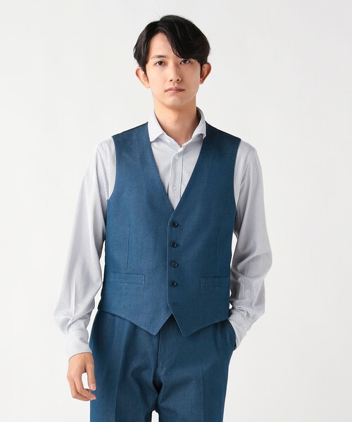 BEAMS HEART 　ストレッチデニムベスト BEAMS HEART（ビームス ハート） ベスト ジレ ストレッチデニム