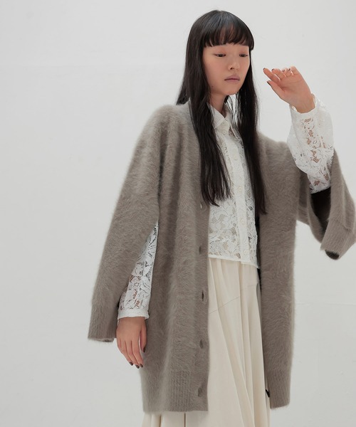 【試着のみ未使用】アイシービー フォックスカシミヤ カーディガン 定価3,7万 DRESSLAVE（ドレスレイブ） カーディガン fox cashmere slit sleeve