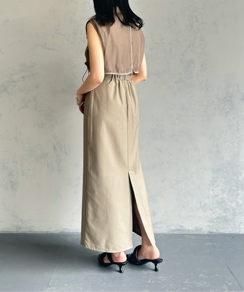 「&g'aime」 ノースリーブワンピース FREE ブラック レディース_画像4