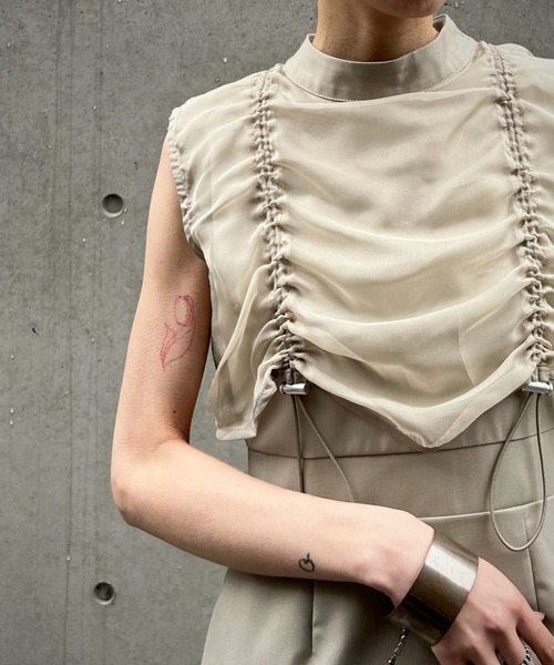 「&g'aime」 ノースリーブワンピース FREE ブラック レディース_画像5