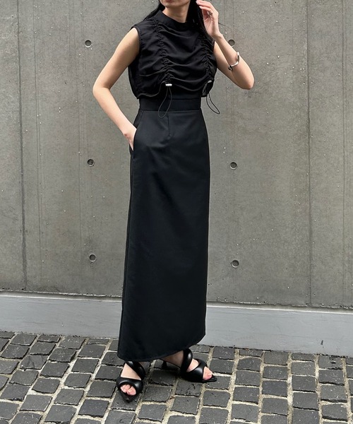 「&g'aime」 ノースリーブワンピース FREE ブラック レディース_画像7