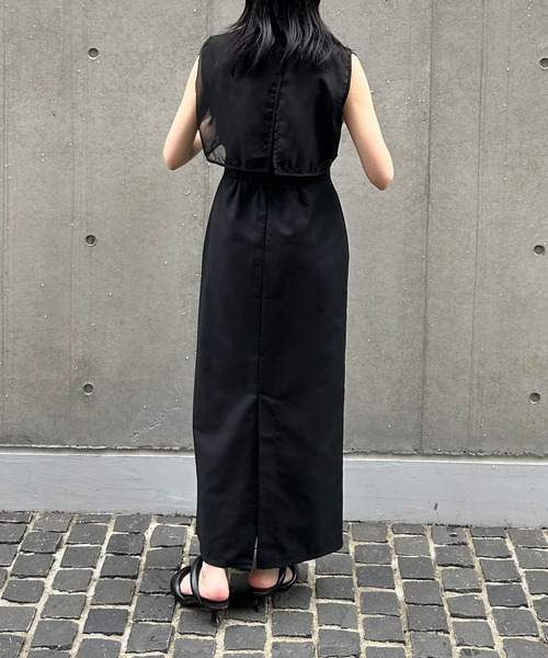 「&g'aime」 ノースリーブワンピース FREE ブラック レディース_画像8