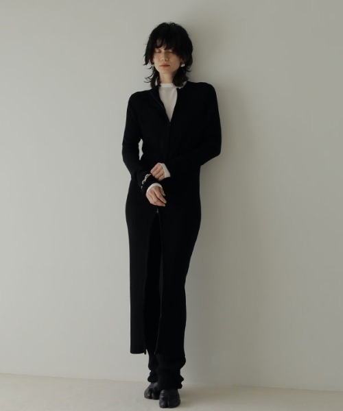 新品✨ETRE TOKYO ニットワンピース　ブラック　ロング丈 エトレトウキョウ ETRE' TOKYO フロントホックロングニットワンピース