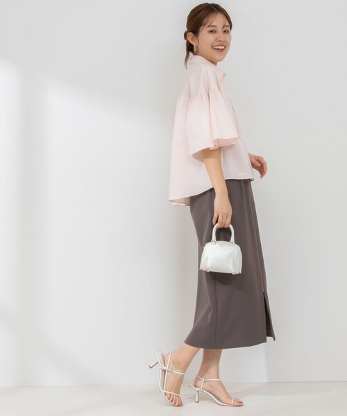 「NOLLEY'S Sophi」 半袖シャツ 38 ホワイト レディース_画像2