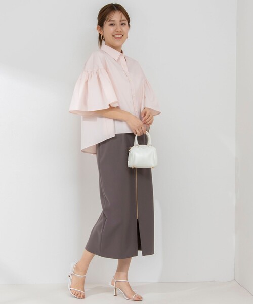 「NOLLEY'S Sophi」 半袖シャツ 38 ホワイト レディース_画像3