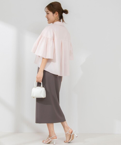 「NOLLEY'S Sophi」 半袖シャツ 38 ホワイト レディース_画像4