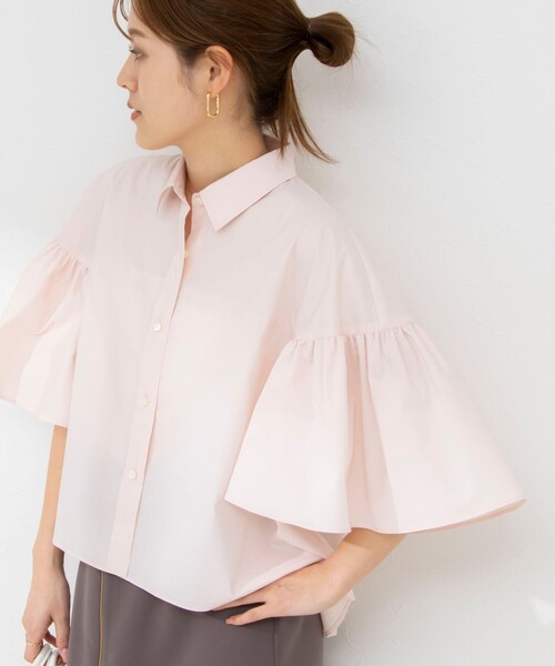「NOLLEY'S Sophi」 半袖シャツ 38 ホワイト レディース_画像5