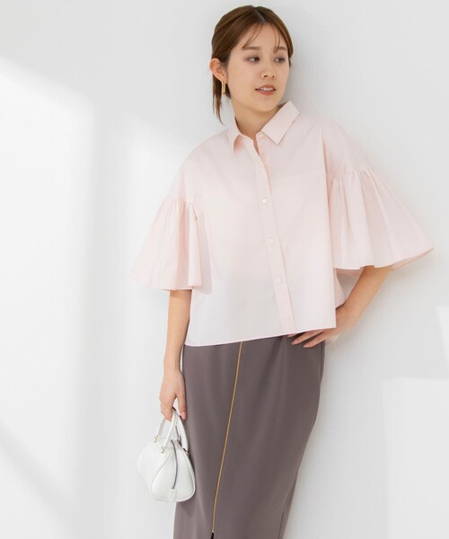 「NOLLEY'S Sophi」 半袖シャツ 38 ホワイト レディース_画像6
