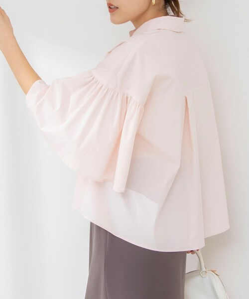 「NOLLEY'S Sophi」 半袖シャツ 38 ホワイト レディース_画像7