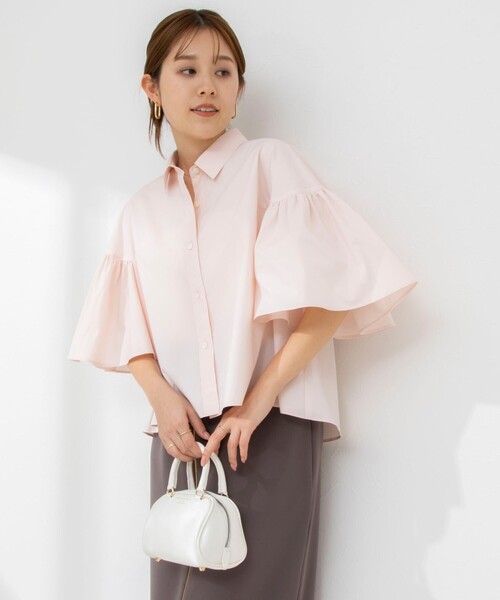 「NOLLEY'S Sophi」 半袖シャツ 38 ホワイト レディース_画像8
