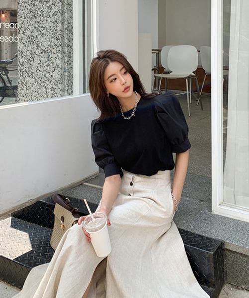 「Jasmine Grandiflorum」 フレアスカート MEDIUM ベージュ レディース_画像2