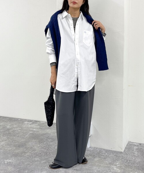 「fredy emue」 長袖シャツ 38 ブルー系その他 レディース_画像4