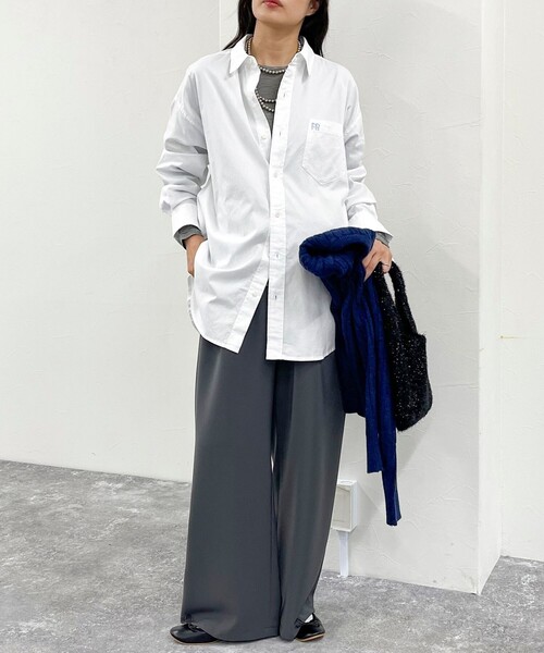 「fredy emue」 長袖シャツ 38 ブルー系その他 レディース_画像7