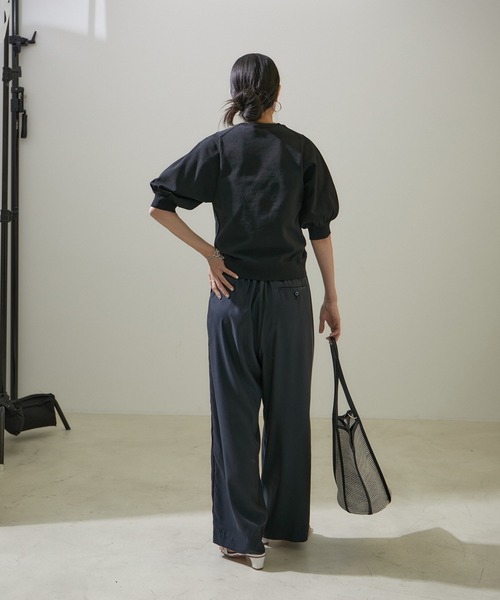 「SALON adam et rope'」 半袖ニット FREE ブラック レディース_画像4