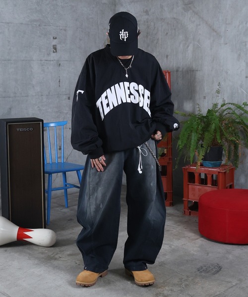 ジーンズ AW グランジ ペイント フェード加工 デニムパンツ メンズ