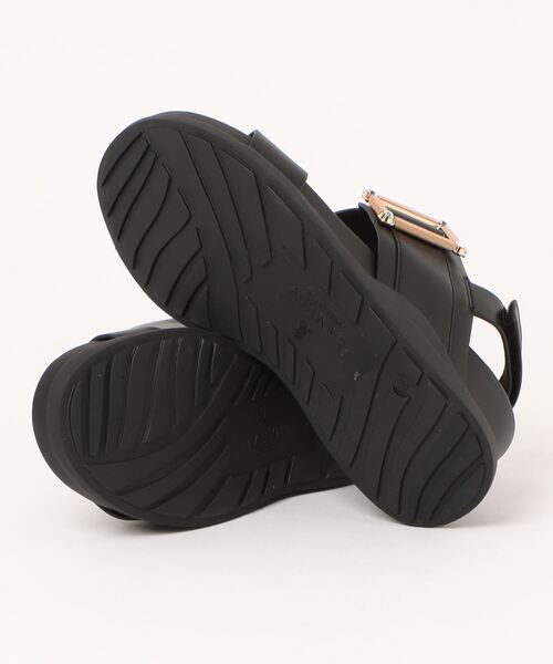 「LANVIN collection」 フラットサンダル L(24.5cm) ブラック レディース_画像3