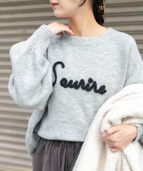 ロゴニットセーター ITEMS URBANRESEARCH（アイテムズ アーバンリサーチ） ニット セーター