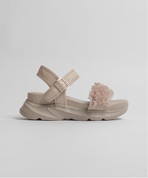 RANDA（ランダ） サンダル サステナブル チュールフリルスポーツ