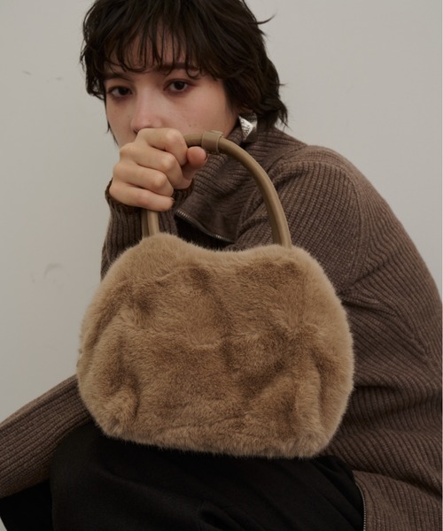 DFFUR. ハンドバッグ 2WAYエシカルファーバッグ : ZOZOTOWN Yahoo!店