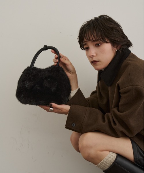 DFFUR. ハンドバッグ 2WAYエシカルファーバッグ : ZOZOTOWN Yahoo!店