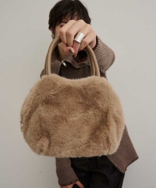 DFFUR. ハンドバッグ 2WAYエシカルファーバッグ : ZOZOTOWN Yahoo!店