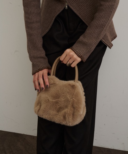 DFFUR. ハンドバッグ 2WAYエシカルファーバッグ : ZOZOTOWN Yahoo!店