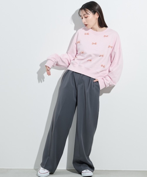 「paravion」 スウェットカットソー FREE アイボリー レディース_画像3