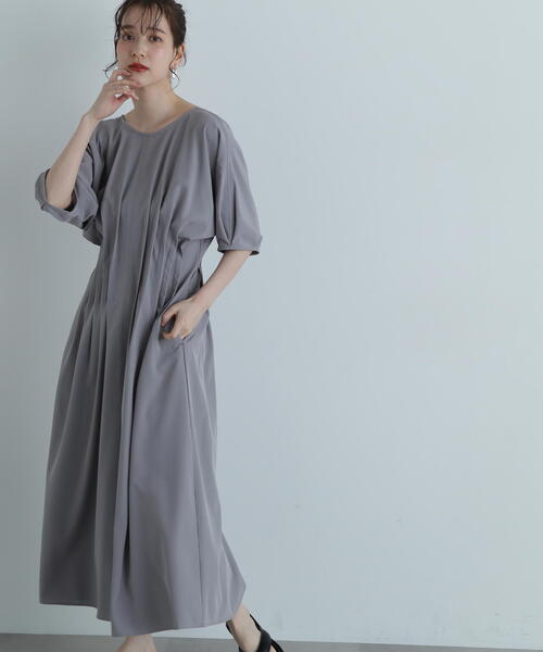 「N.（N. Natural Beauty Basic）」 半袖ワンピース SMALL ライトベージュ レディース_画像5