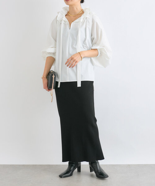 「RIVE DROITE」 長袖ブラウス FREE オフホワイト レディース_画像8