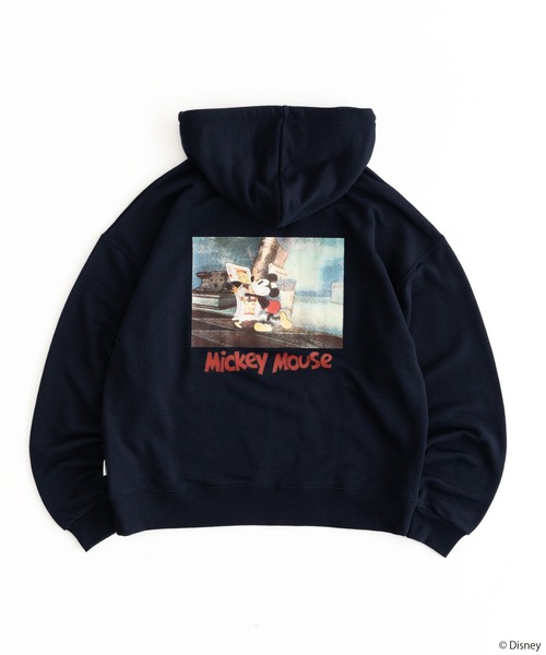 「MUHET」 プルオーバーパーカー「Disneyコラボ」 SMALL 杢グレー レディース_画像5