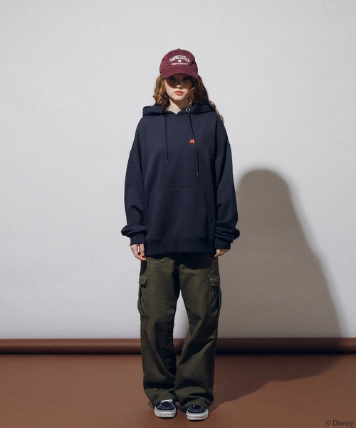 「MUHET」 プルオーバーパーカー「Disneyコラボ」 SMALL 杢グレー レディース_画像9