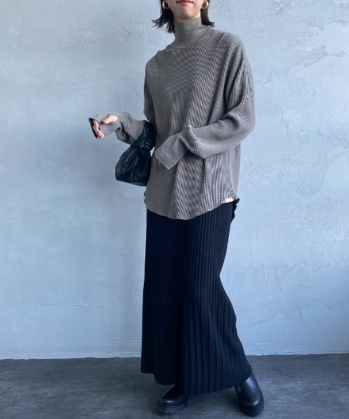 「AMERICANA」 長袖カットソー ONE SIZE ダークブラウン レディース_画像6