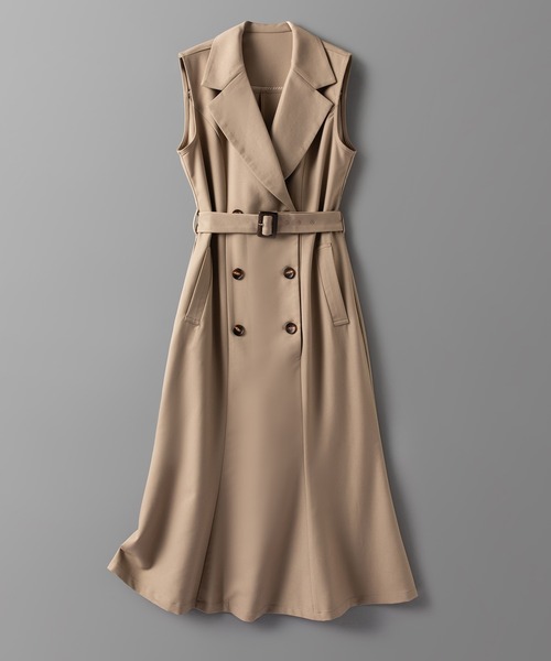 「SAISON DE PAPILLON」 ノースリーブワンピース S ブラック レディース_画像2